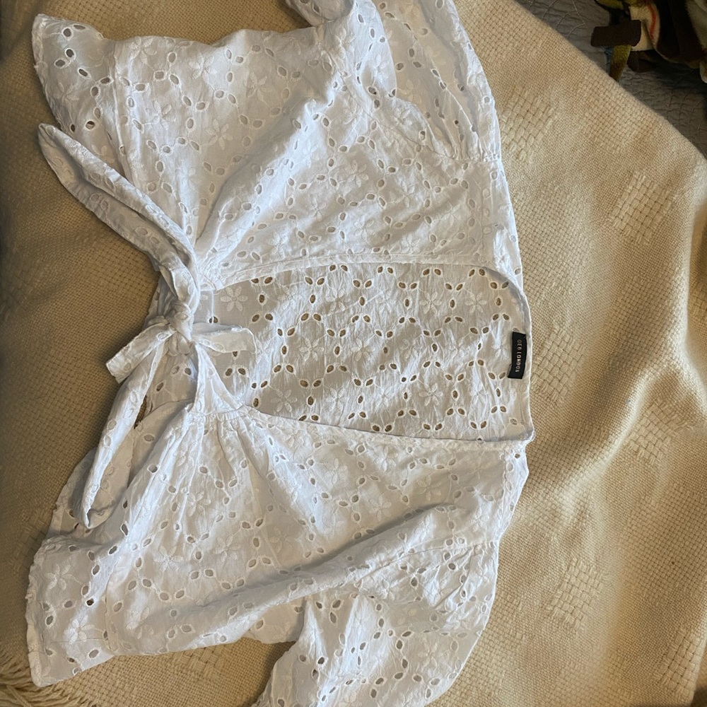 Tie front boutique top